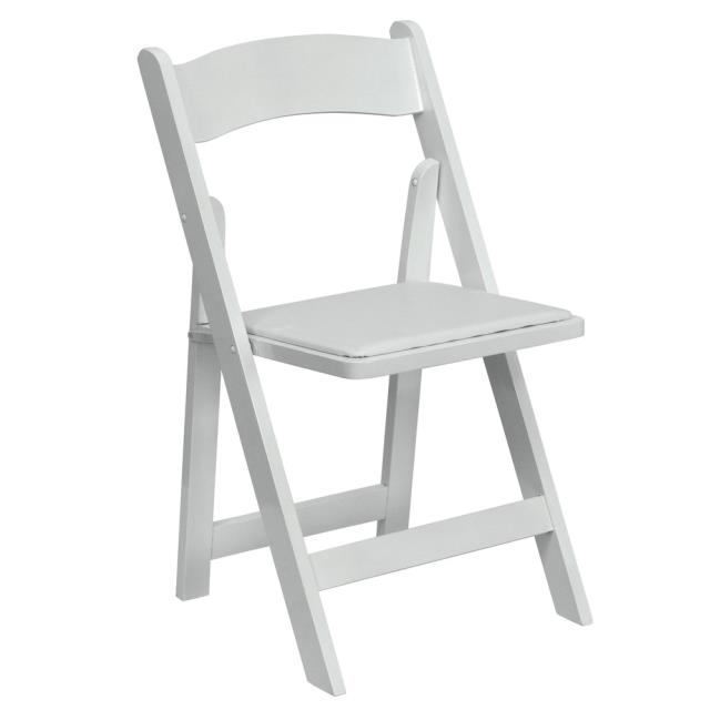 Rental store for chair white padded in Northeast Ohio